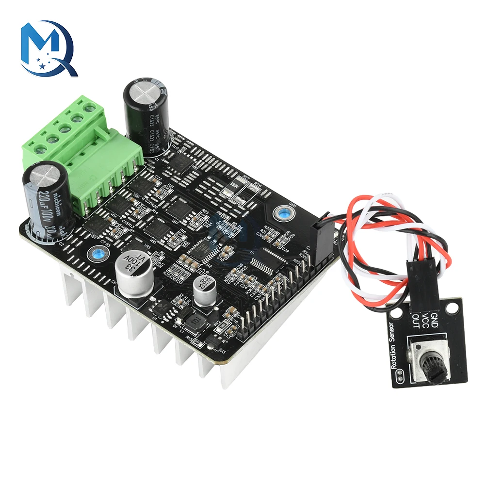 BLDC تيار مستمر 6-80 فولت ثلاث مراحل تيار مستمر فرش قاعة وحدة تحكم المحرك 1600 واط 50A PWM تحكم موتور سائق bBoard موتور منظم