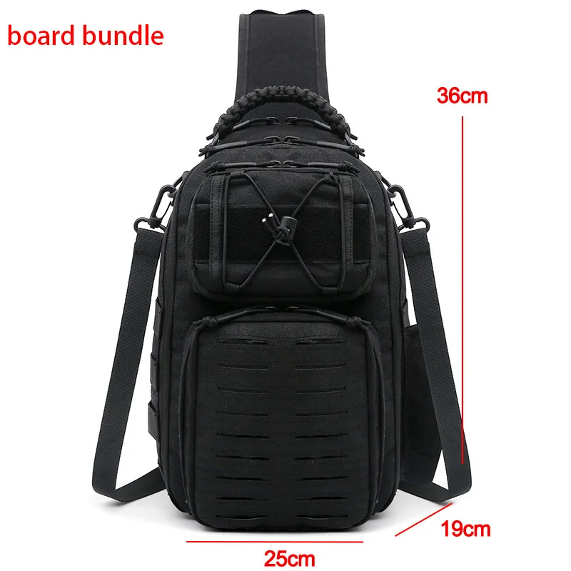 

Laser Men Chest Bag Sling Hiking Backpack Military bundle