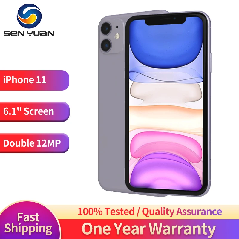 

Original Apple iPhone 11 64GB/128GB/256GB dual 12MP camera A13 6.1 inch LCD screen IOS LTE 4G iphone 11