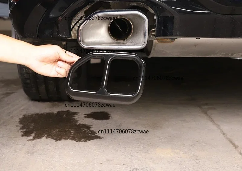 For BMW X3 X4 G01 G02 2018-2022 Stainless Steel Black Car Exhaust Pipe Tail Throat Cover Trim Exterior Car Accessories