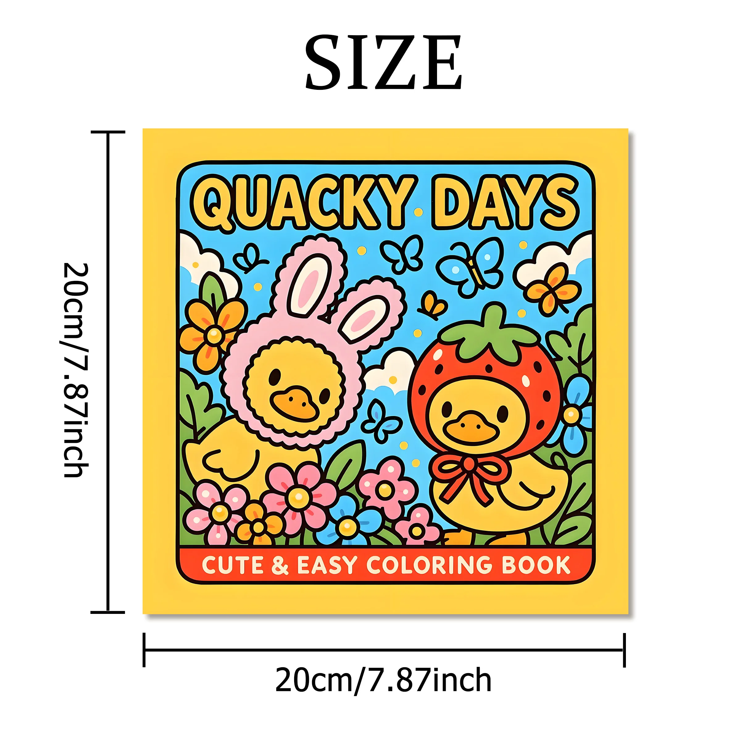 QUACKY DAYS Bold-easy Patterns Coloring Book for Adults Cute Drawing Book Perfect Gift for Party and Birthday