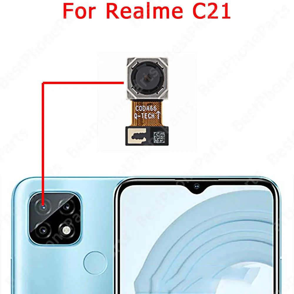 Facing Front Rear Back View Camera Module For Realme C3 C11 2021 C21 C21Y C25Y C30 C31 C35 Backside Selfie Camera Replacement