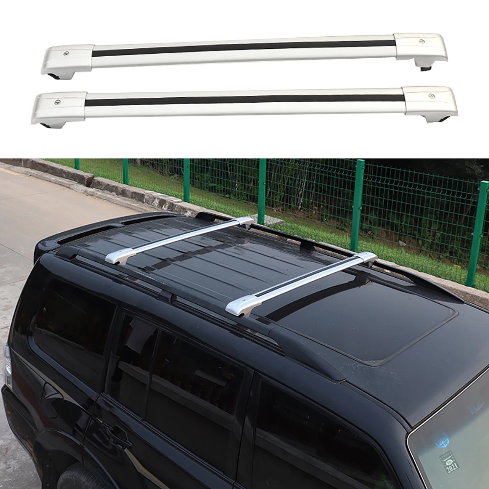 

Roof Aluminum Alloy Luggage Crossbar Fit For Mitsubishi Pajero V97 V 95 V93 V73 V77 Car Body Modification Accessories
