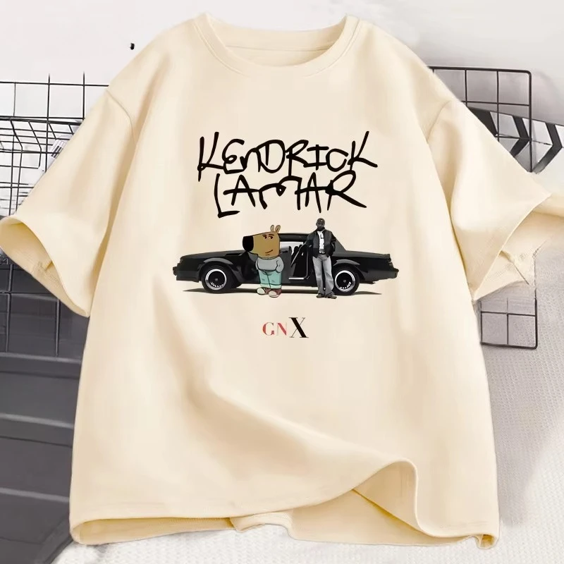 Chill Guy Kendrick Lamar GNX T Shirt Loose Cotton Clothing Crewneck Breathable Tshirt Hip Hop Tees Casual Short Sleeve Clothes