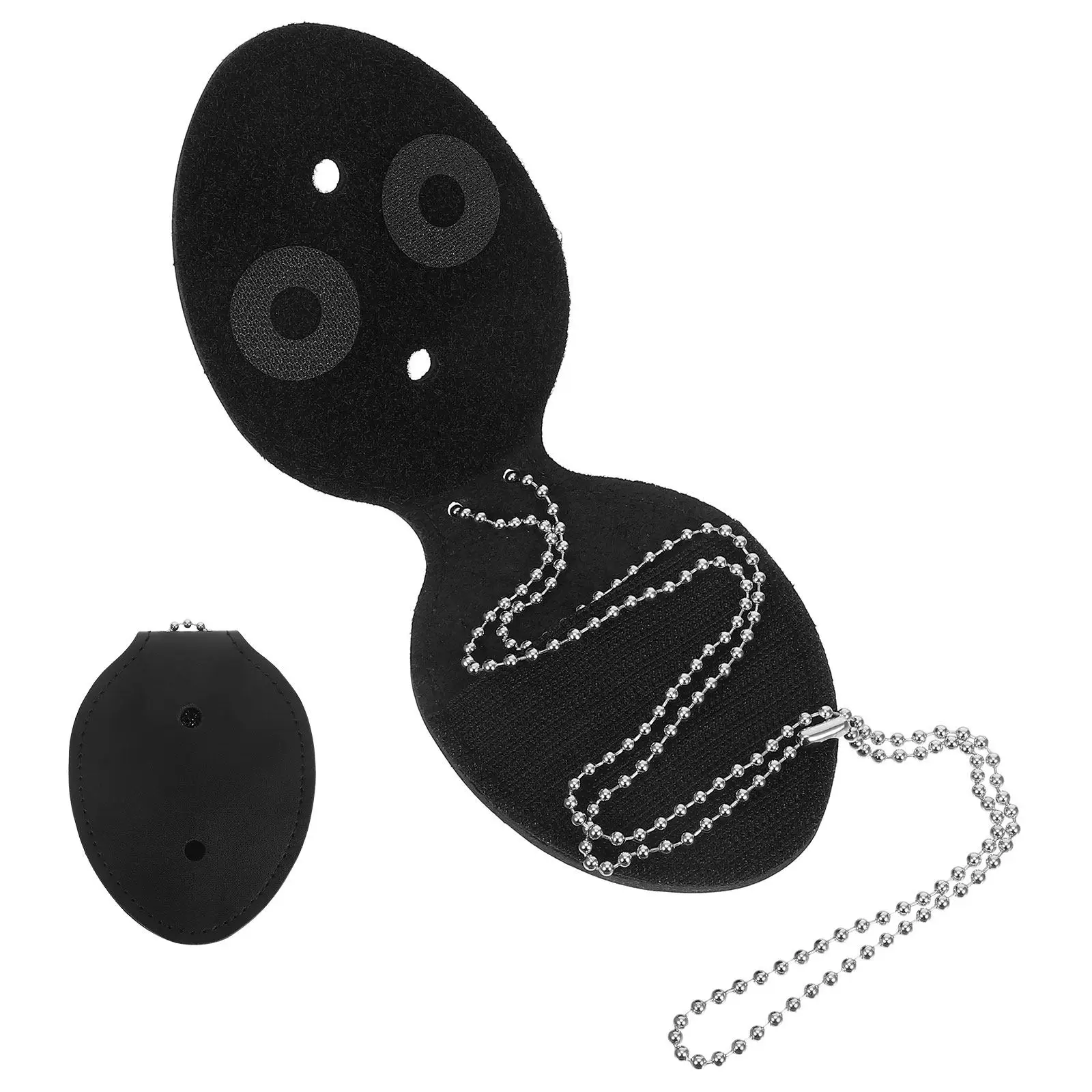 

Faux Badge Holder with Heavy Duty Metal Clip Beaded Chain for Security Id Badge Wallet Nursing Work School Event