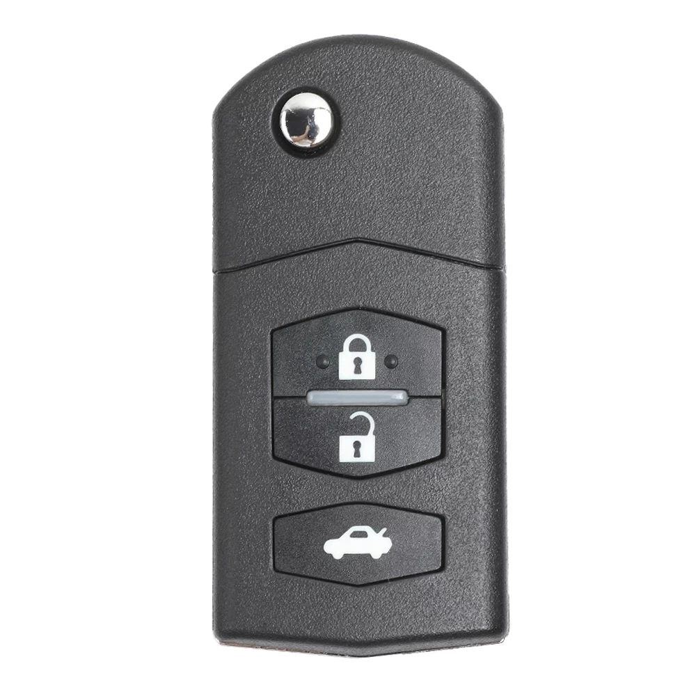 DIYKEY SKE126-01/SKE126-A1 433MHz 4D63 Chip do Mazda 2 3 5 6 MX5 RX8 CX7 2007 2008 2009 2010 3-przyciskowy pilot zdalnego sterowania z klapką