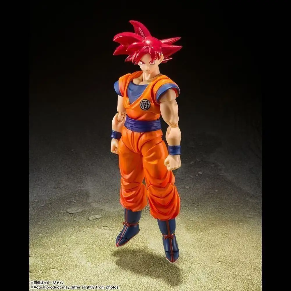 En Stock, Figura de Acción Bandai S.H.Figuarts SHF Super Saiyan God Son Goku Heart of Justice, Modelo de Anime, Regalo de Navidad