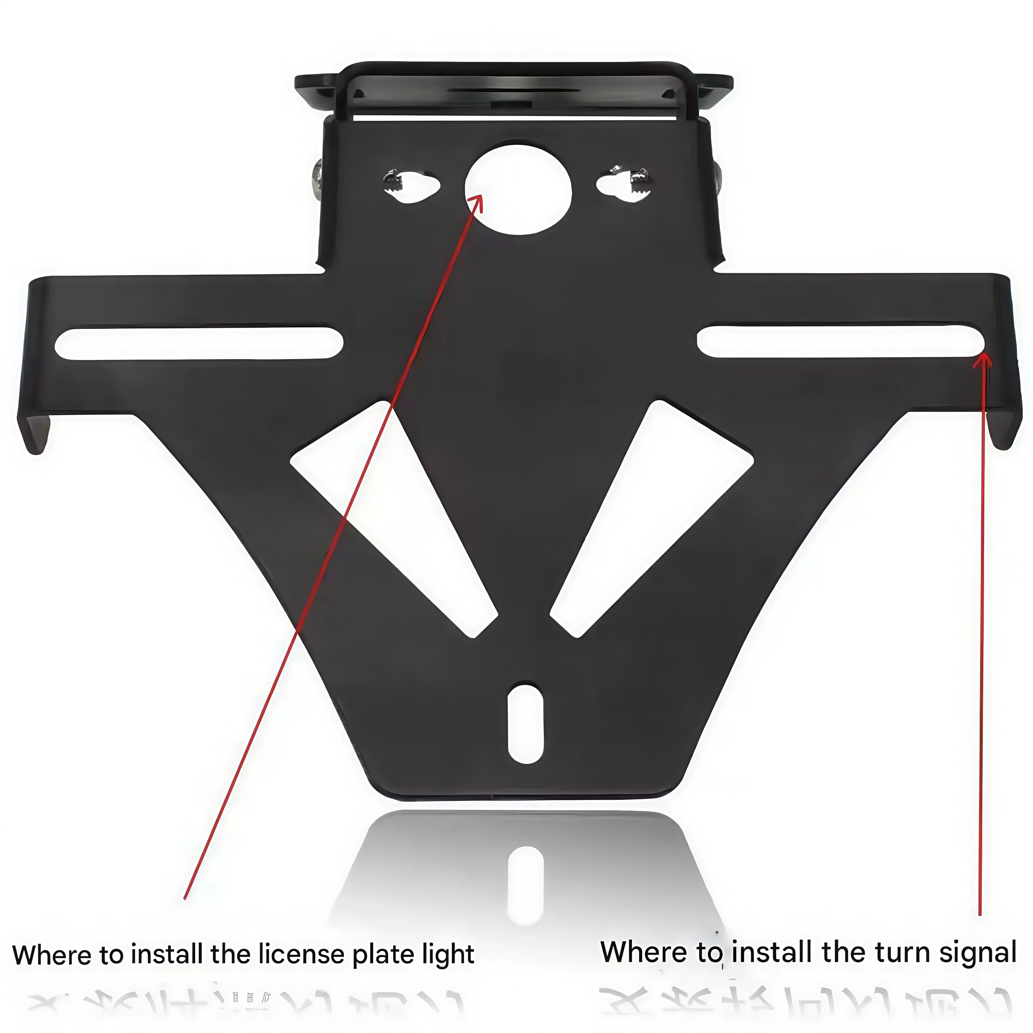 Motorcycle electric vehicle modified license plate frame taillight license plate frame adjustable license plate bracket
