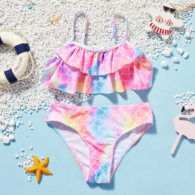 Magical Mermaid Swimsuit Set for Little Girls: Shimmering Scales and Stunning Style Kids Two Piece Swimwear 2-5 Years