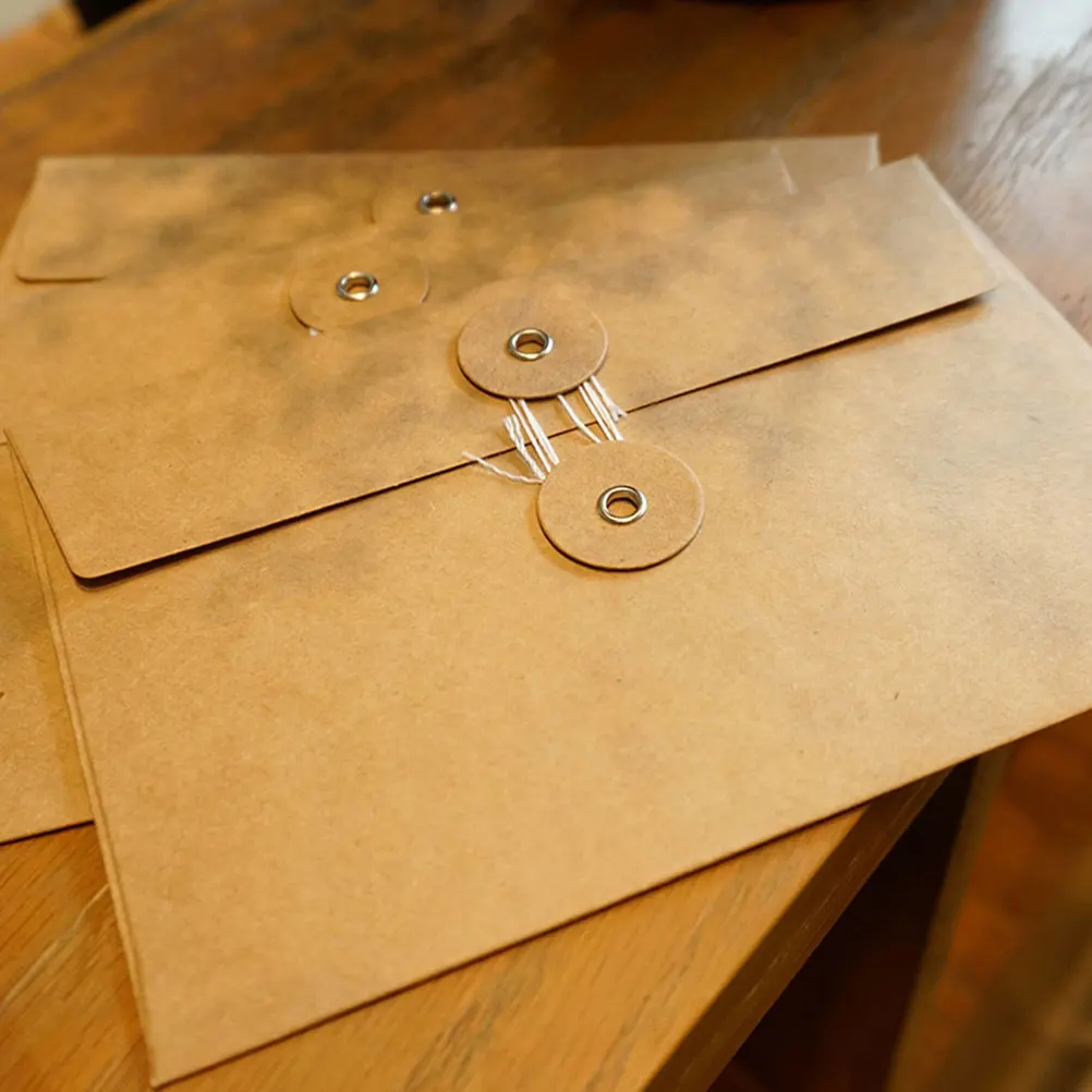 

10 Pcs Brown Paper Bags with Handles Kraft Envelope Documents Letter Storage Envelopes Self Seal