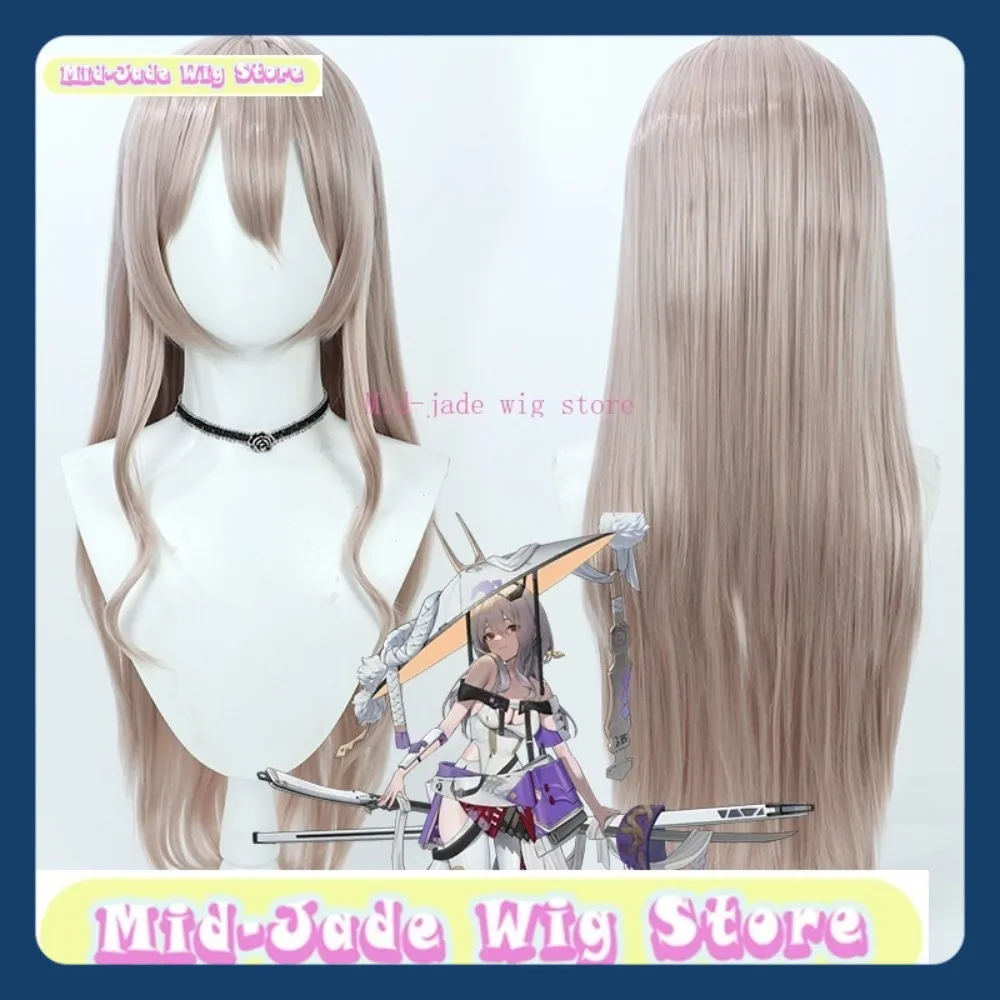 Tienda de pelucas de jade medio NIKKE, peluca de Cosplay escarlata, juego de Anime, juego de rol, actuación de fiesta de Halloween, pelo sintético