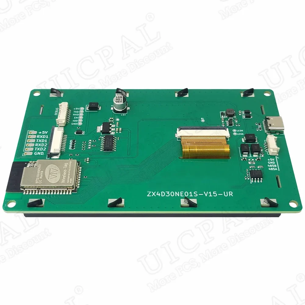 Imagem -04 - Módulo Lcd de Tela de Porta Serial Inteligente Smart Home Display Wifi bt Rs485 St7701 Esp32 s3 N16r8 480x272 43