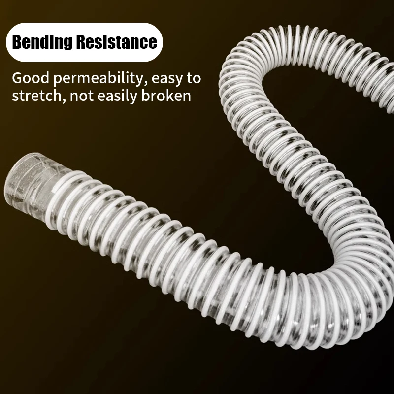 20/25/32/40/50mm Fish Tank Corrugated Hose Aquarium Durable Corrugated Pipe Soft Rubber Head Inlet and Outlet Hose Water Pipe