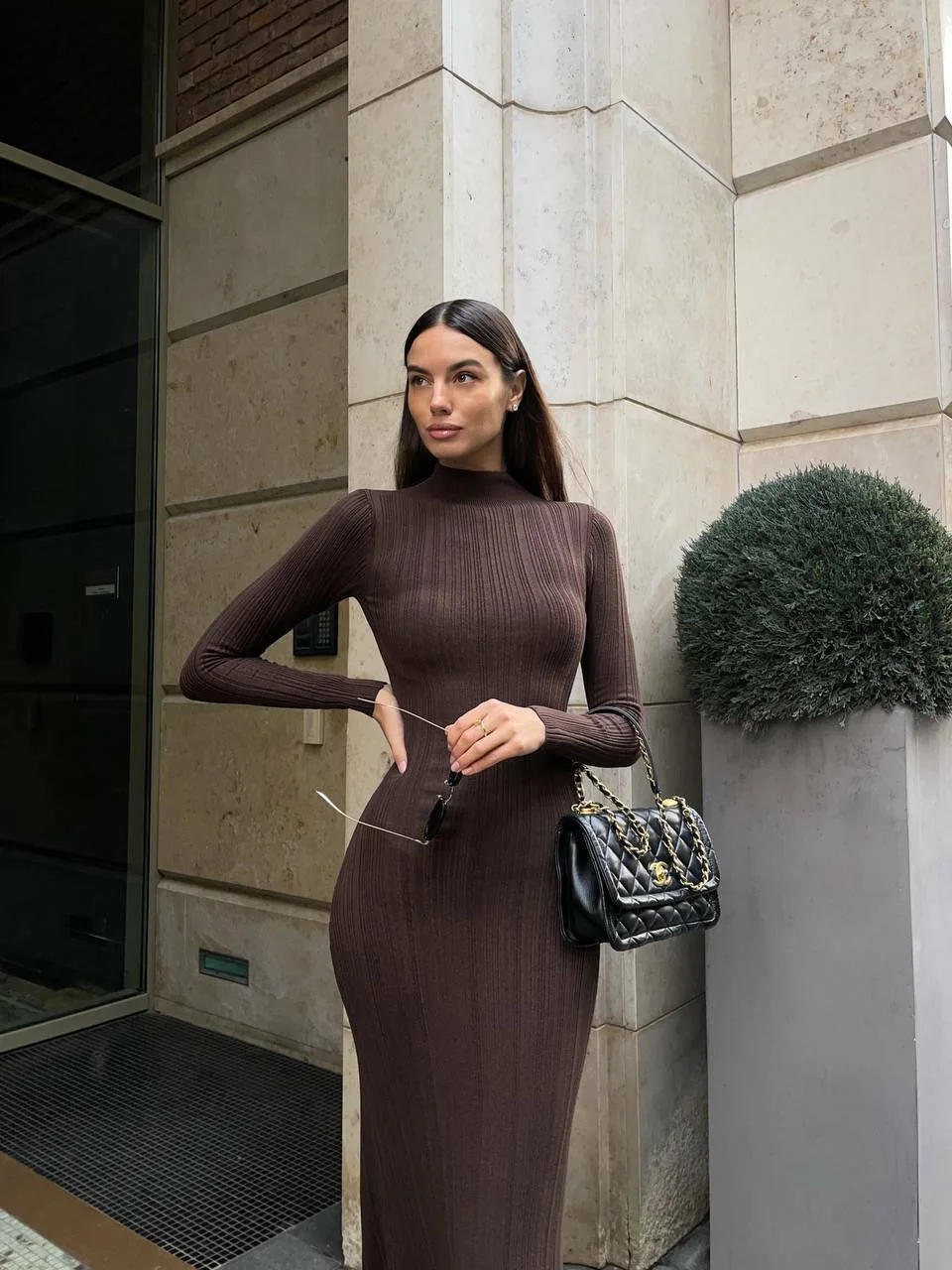VEITCHE Autumn Winter Women Knitted Long Sleeved Sweater Dress Sexy Slim  Fit Striped High elasticity Female Vestidos Sweater Out - AliExpress  200000345