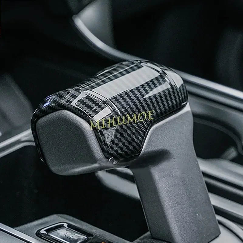 

Carbon Fiber Gear Shift Lever Knob Cover Cap Trim For 2021-2024 Ford F-150