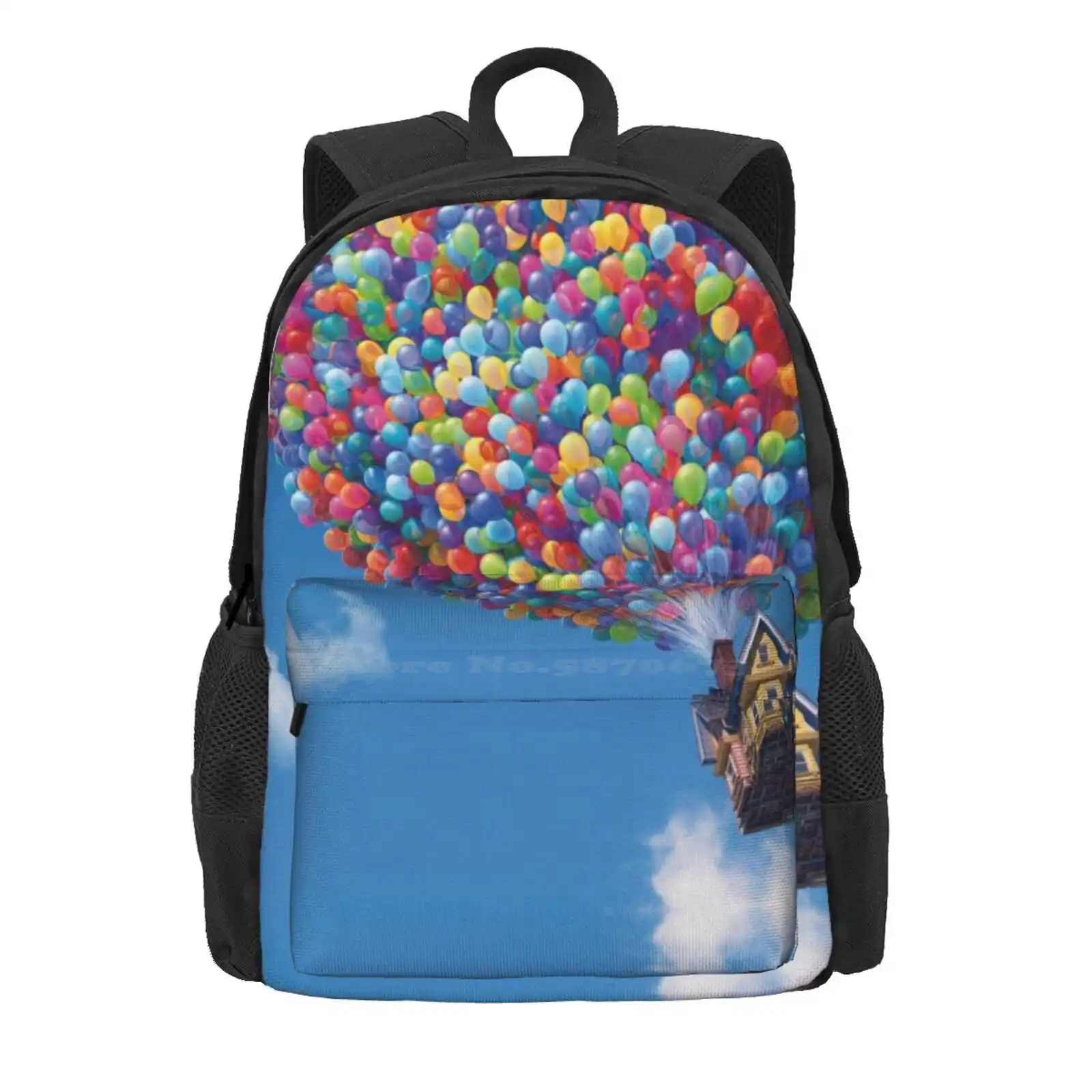 The House From Up Hot Sale Schoolbag Backpack Fashion Bags Pixar Up Cute Ballons Movie Colourful Colorful Animation