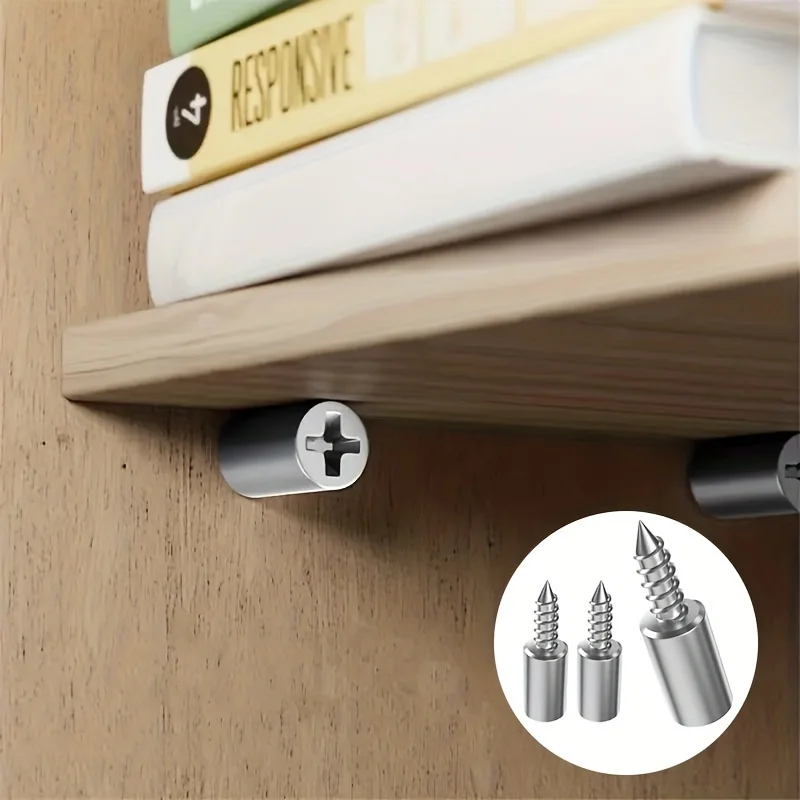 60pcs Self Tapping Screws For Easy Installation Of Cabinet Shelf Brackets And Wooden Shelf Pins, Non-slip Punch-free