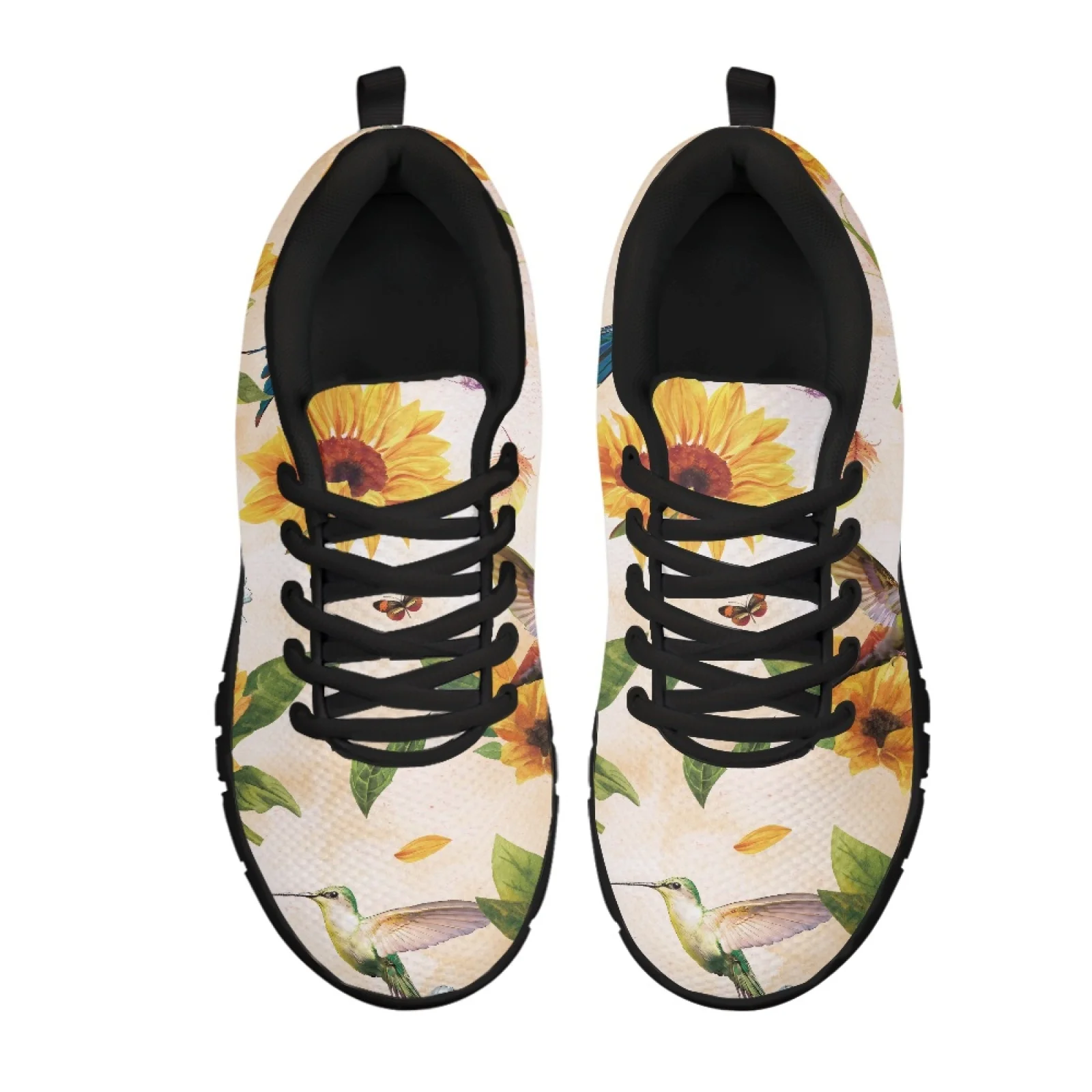Coloranimal Sunflower Men Comfortable Commuting Shoes for Medical Staff Non Slip Womens Air Mesh Sneakers for Outdoor