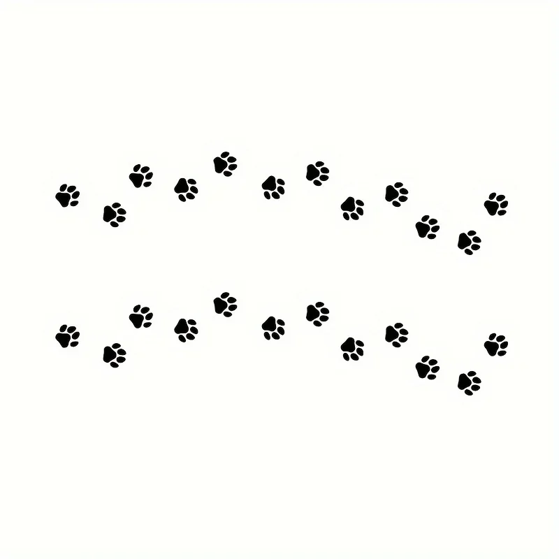 2 шт. "Очаровательная наклейка со следами лап животных — подходит для автомобильных зеркал, столов, альбомов для вырезок, чехлов для ноутбуков для любителей домашних животных"