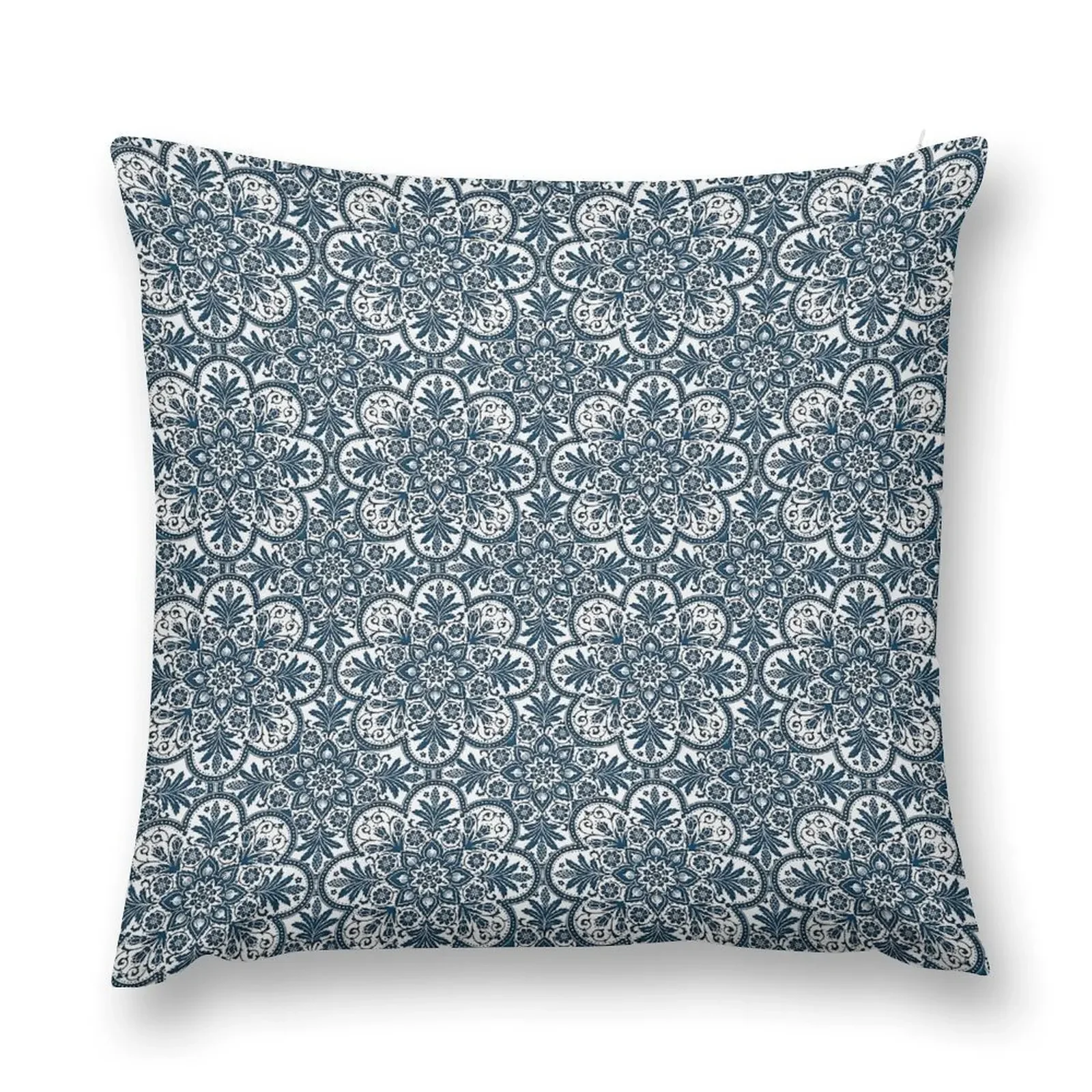 Azulejo Floral Pattern Throw Pillow Rectangular Cushion Cover Sofa Covers For Living Room Sitting Cushion Pillow Decor pillow