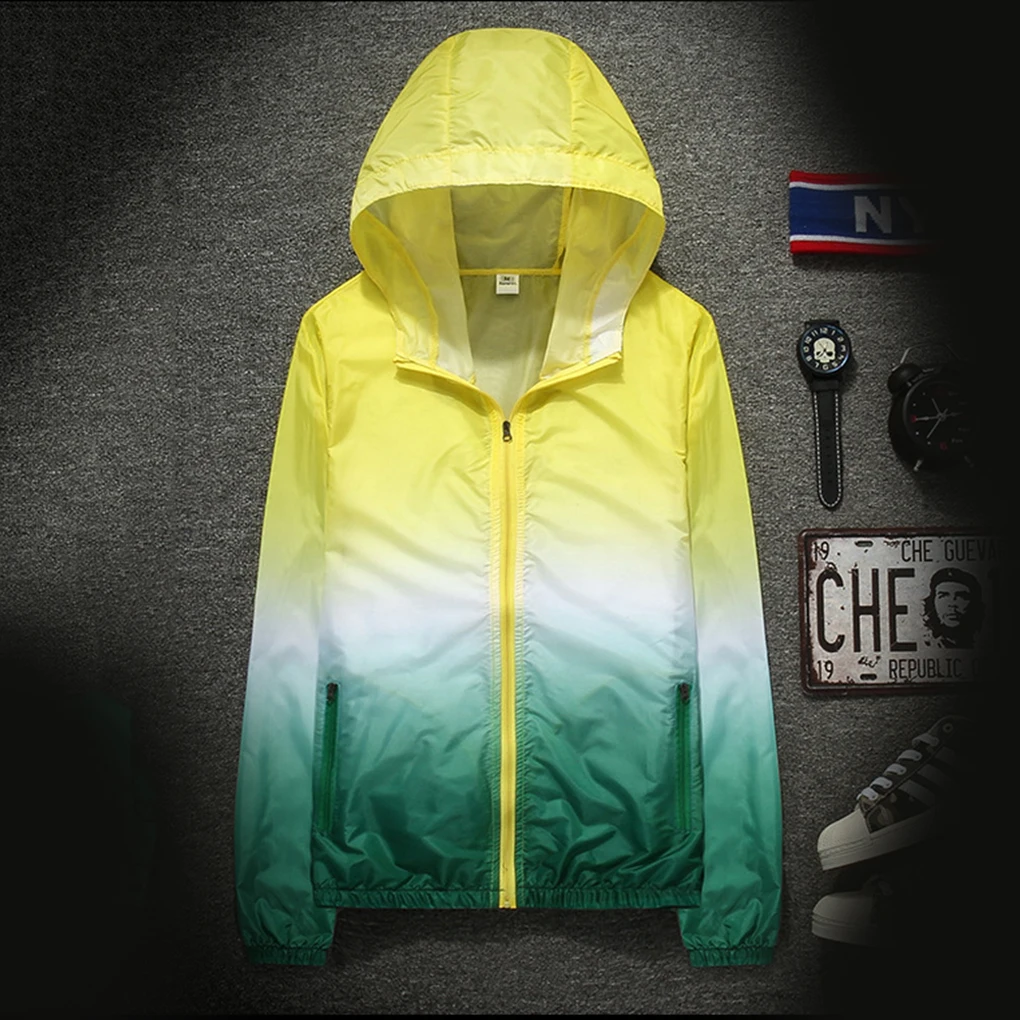 Woman Man Outdoor Clothes Hoodie Wind Skin Coat Sports Sun-Proof Sunblock Skinsuit UV Protection Windproof Jacket