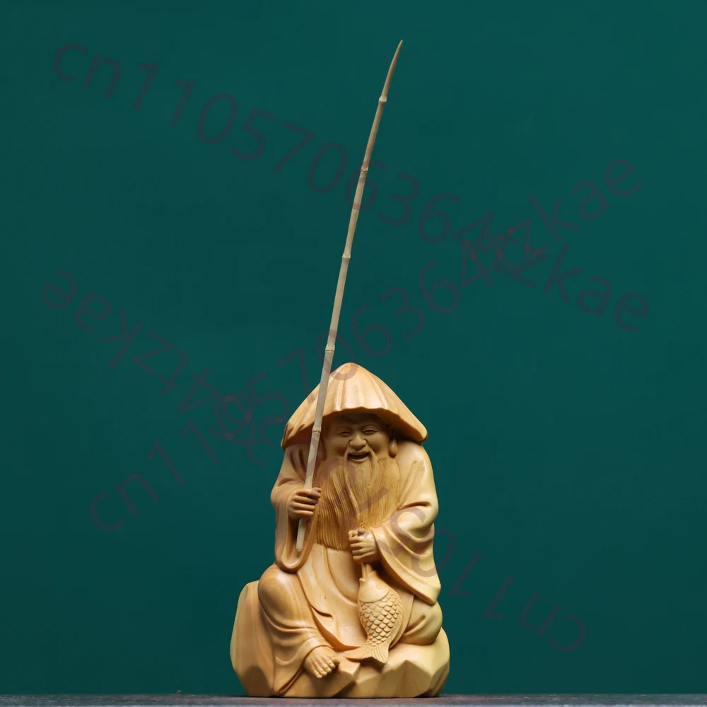 

Резная статуэтка рыбака из желтого боксуса – Декоративная фигурка старика, ловящего рыбу, для дома, офиса, стола, привлекающая удачу и благосостояние, фэн-шуй