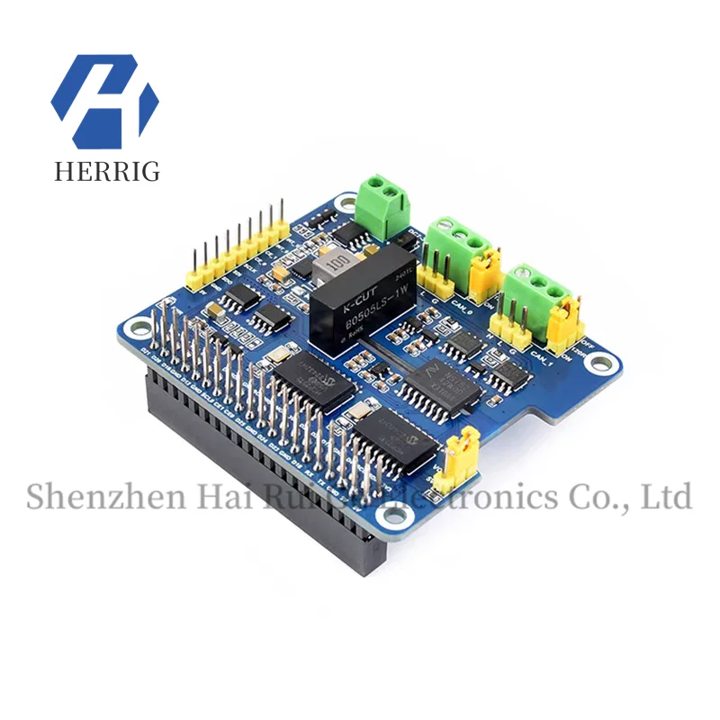 

Raspberry Pi 5 CAN bus interface expansion board with power/signal isolation dual channel CAN communication module