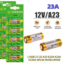 A23 23A 12V Alkaline Battery 23GA A23S E23A EL12 MN21 V23GA GP23A MS21 LRV08 For Doorbell Remote Control Electric Toy