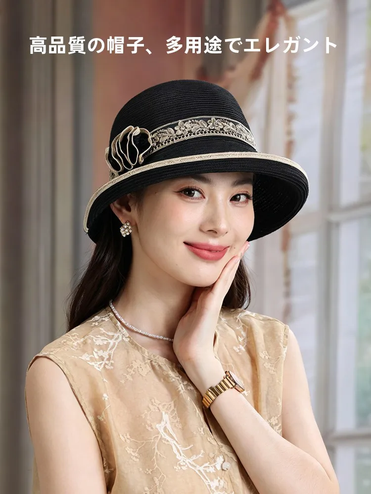 women's-summer-jazz-hat-ethnic-embroidery-flower-beach-bucket-hat-versatile-holiday-travel-adjustable-round-top-wide-brim-hat