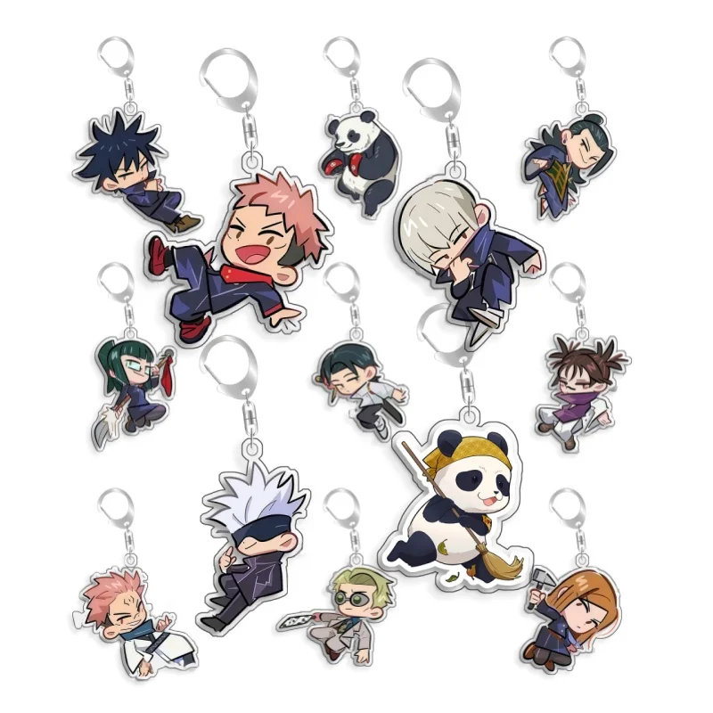 

Акриловый брелок-подвеска ручной работы с персонажами аниме Jujutsu Kaisen: Фушигуро Мегуми, Этаори Юдзи, Панда, Годжо Сатору, 5 см. Подарок.
