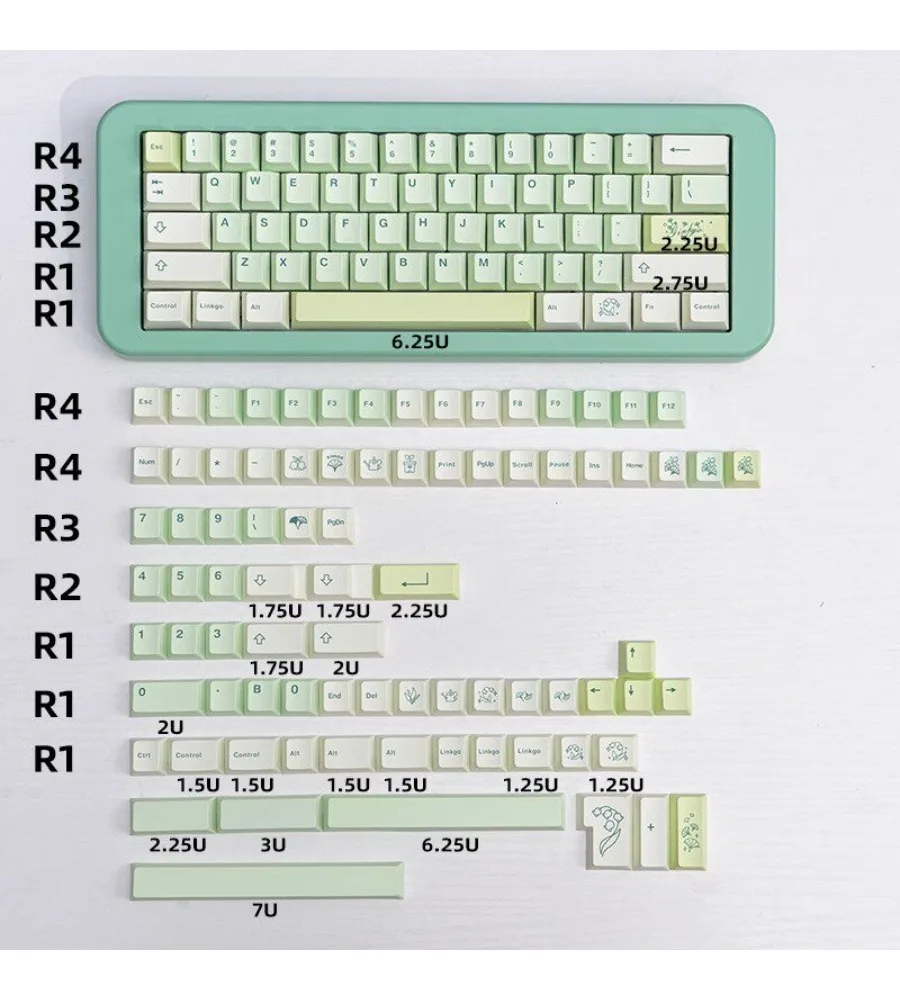 Keycap PBT sublimation original factory highly suitable Wooting made68 magnetic axis mechanical keyboard