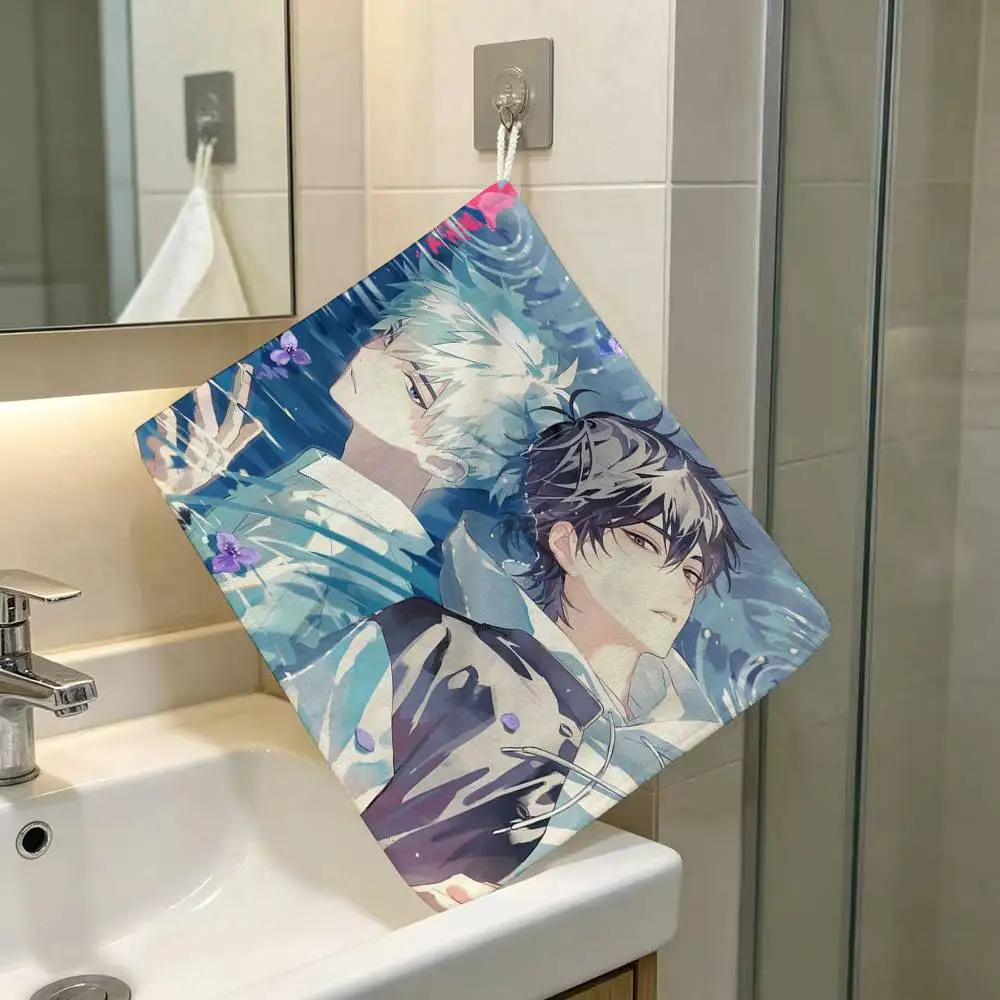 Suspense Anime Polyester Cotton Daily Towel Hanging Kitchen Hand Wiping Cloth Durable for Link Click Whole House Use