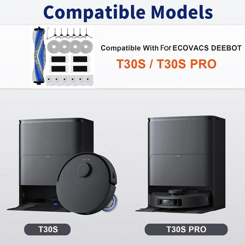 A26T-Accessories For ECOVACS DEEBOT T30S/ T30S COMBO Robot Vacuum Replacement Parts