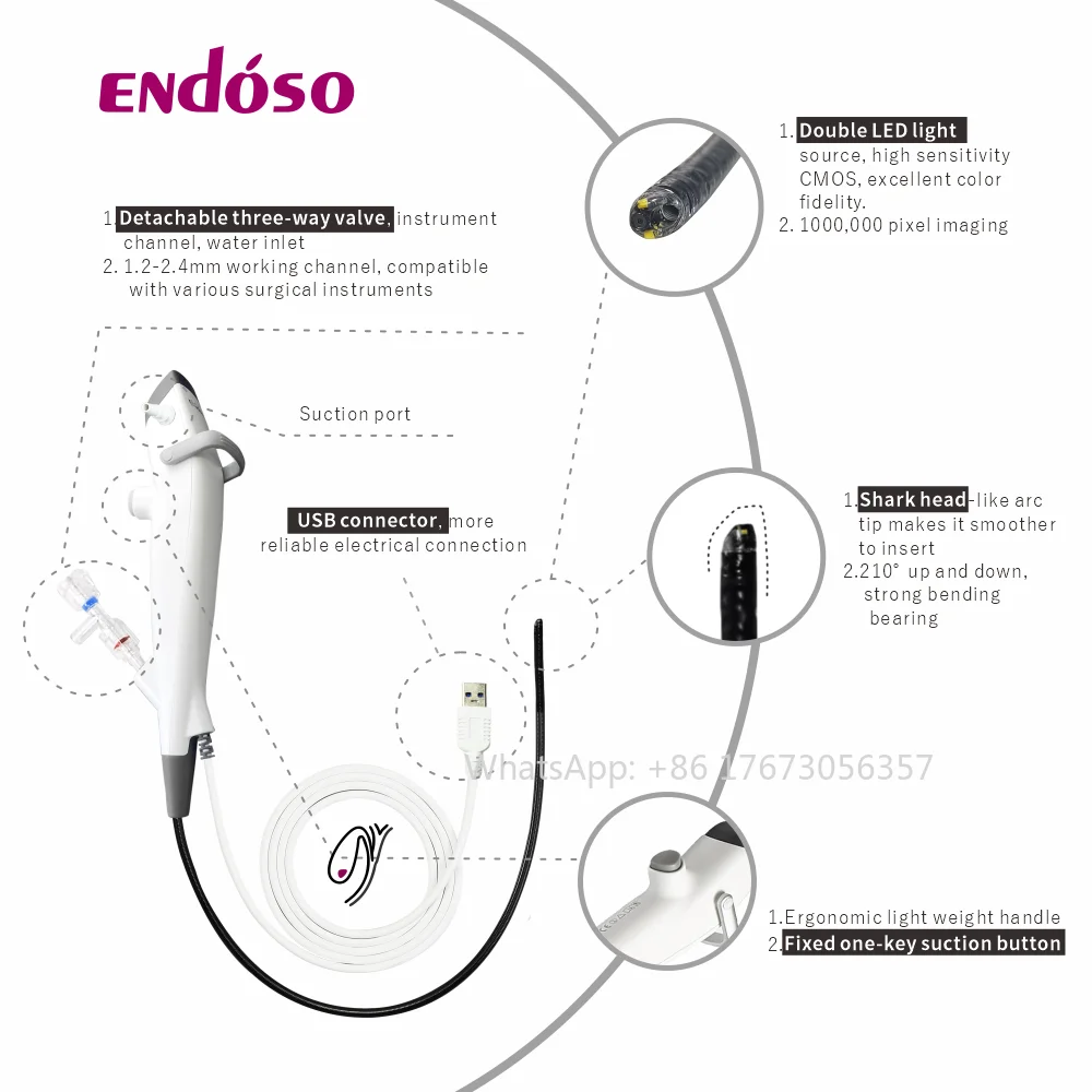 Endoso USB Flexible Electronic Cholangioscopy Choledochoscope For Hepatobiliary Surgery Liver Pancreas Biliary