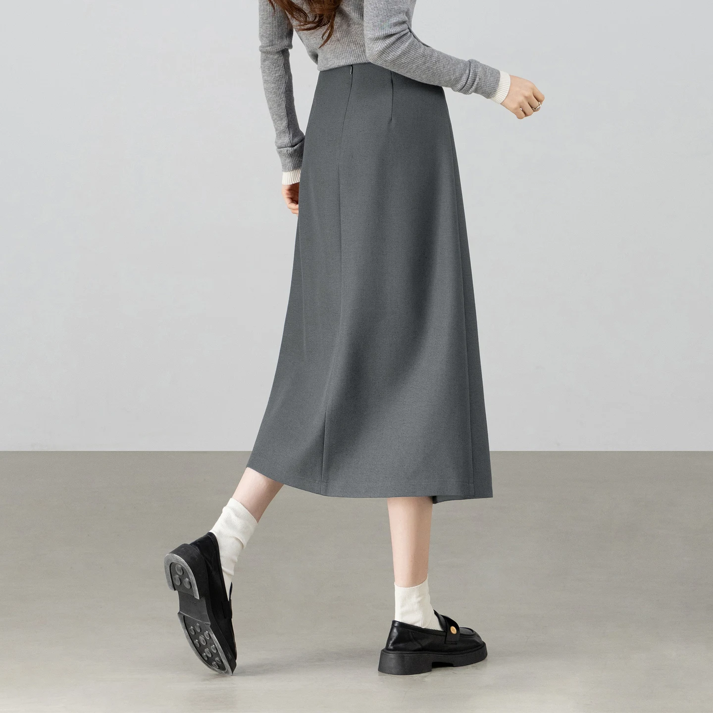 SENTUBILA Midi Skirt for Women 2026 Spring New Asymmetric A Line High Waist Linen Pleated Skirt Elegant Lady Clothing 161QA5898