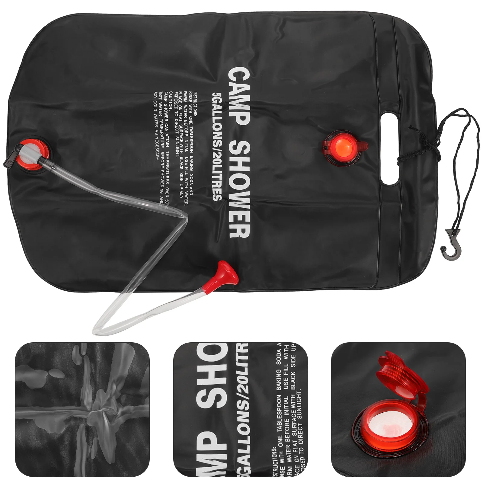 

20 L Solar Bath Bags Camping Backpacking Shower Hot Water Heating Portable Hiking on Foot Travel