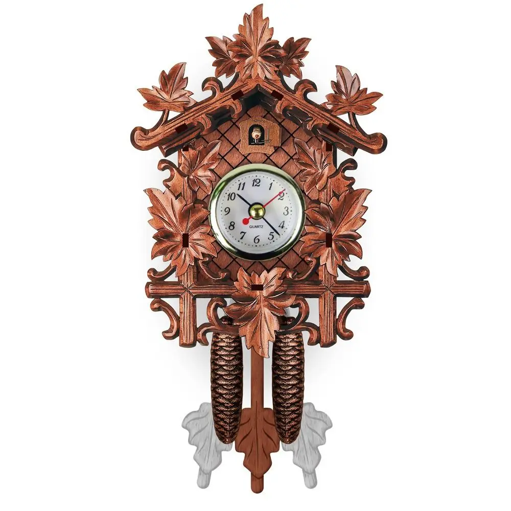 

Forest Tower Wood Pendulum Vintage Clocks Vintage Silent Wood Wall Clock 3D Chiming Wooden 3D Chiming Clock Housewarming Gift