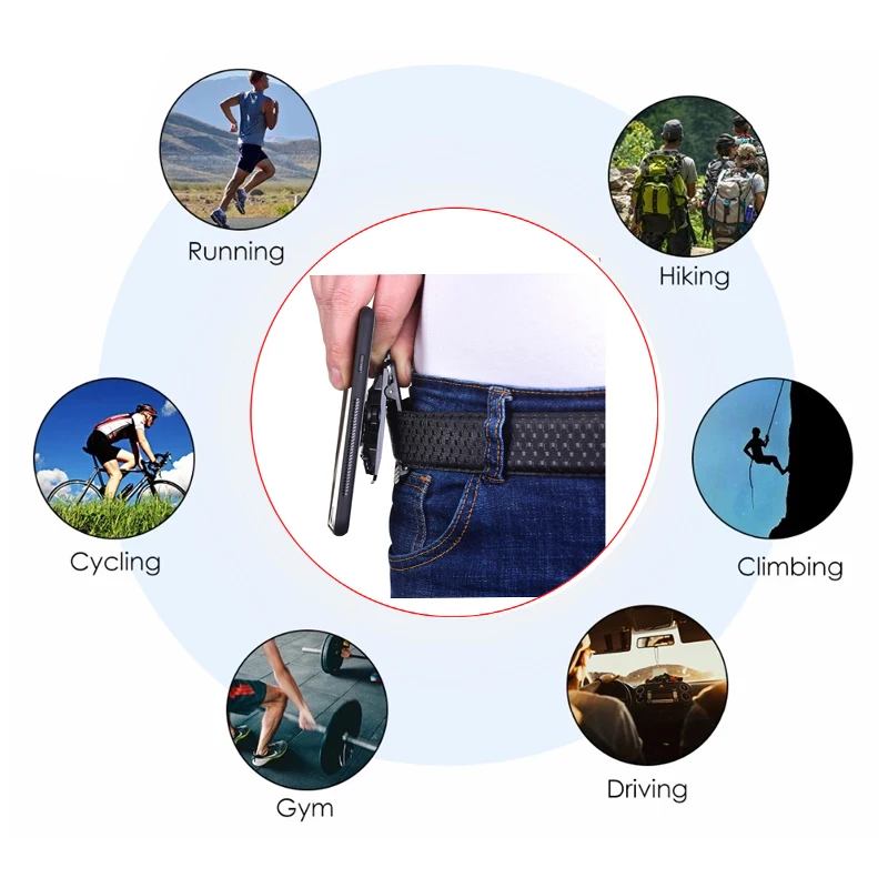 Universal Sport Waist Bag GYM Running Waist Belt Clip Pack Phone Case Cover Magnetic Phone Holder for Xiaomi Huawei Samsung All