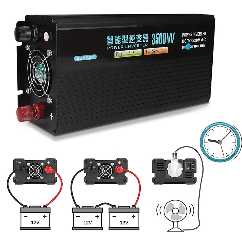 High Quality 3500W Modified Sine Wave Power Inverter DC12V to AC 220V Suitable For Car Home Outdoor Power Voltage Converter