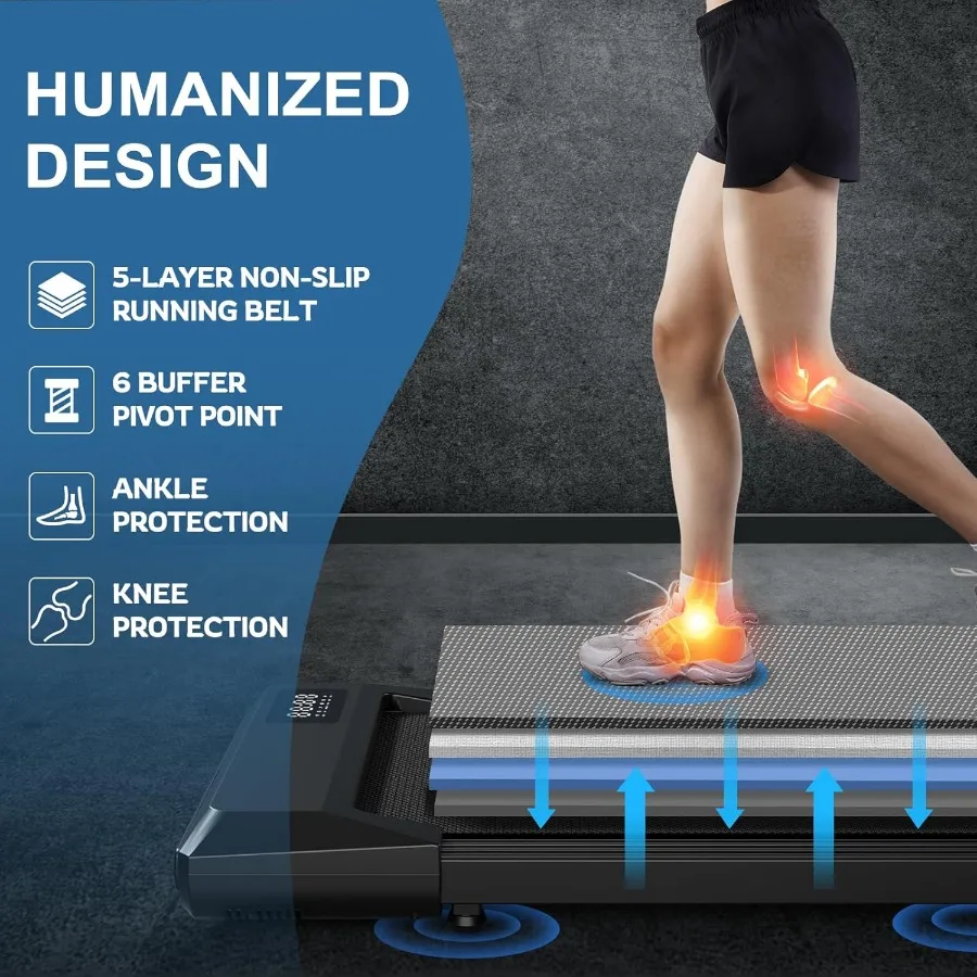 เดียร์รัน 2025 อัพเกรด เดอร์ริ่งแพด -ลู่วิ่งไฟฟ้าอัจฉริยะแบบวางใต้โต๊ะ สำหรับใช้ในบ้าน สำนักงาน และการฝึกออกกำลังกาย พร้อมโปรแกรมรางวัล รุ่น Quick S