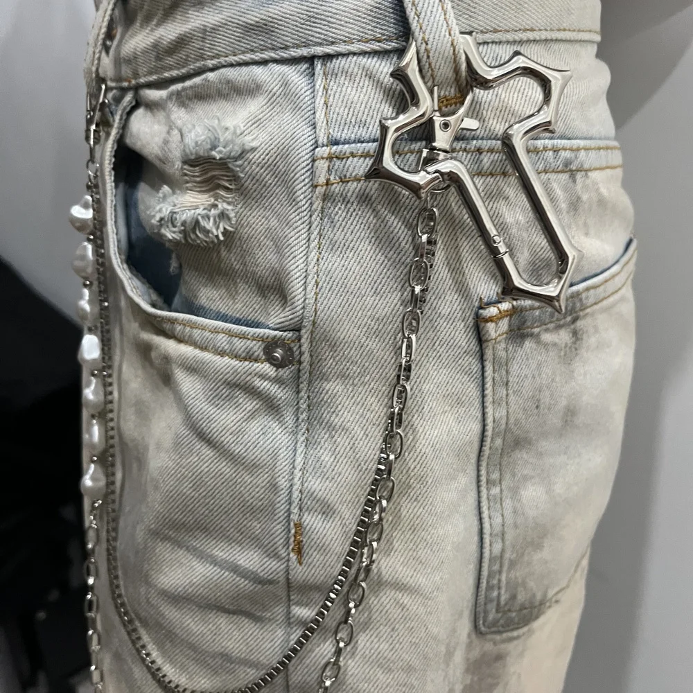 Llavero con mosquetón cruzado Y2K, crucifijo religioso, cierre Grunge, Clip para llave, regalo EDC, papá, novio, hombres, Camping, senderismo, escalador al aire libre