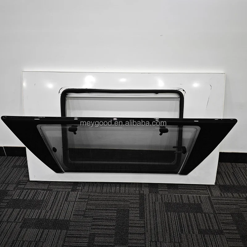 Caravan Accessories MAYGOOD Curved Roof Window Double Glazed Acrylic Glass Windshield Window for Trailer Motorhome