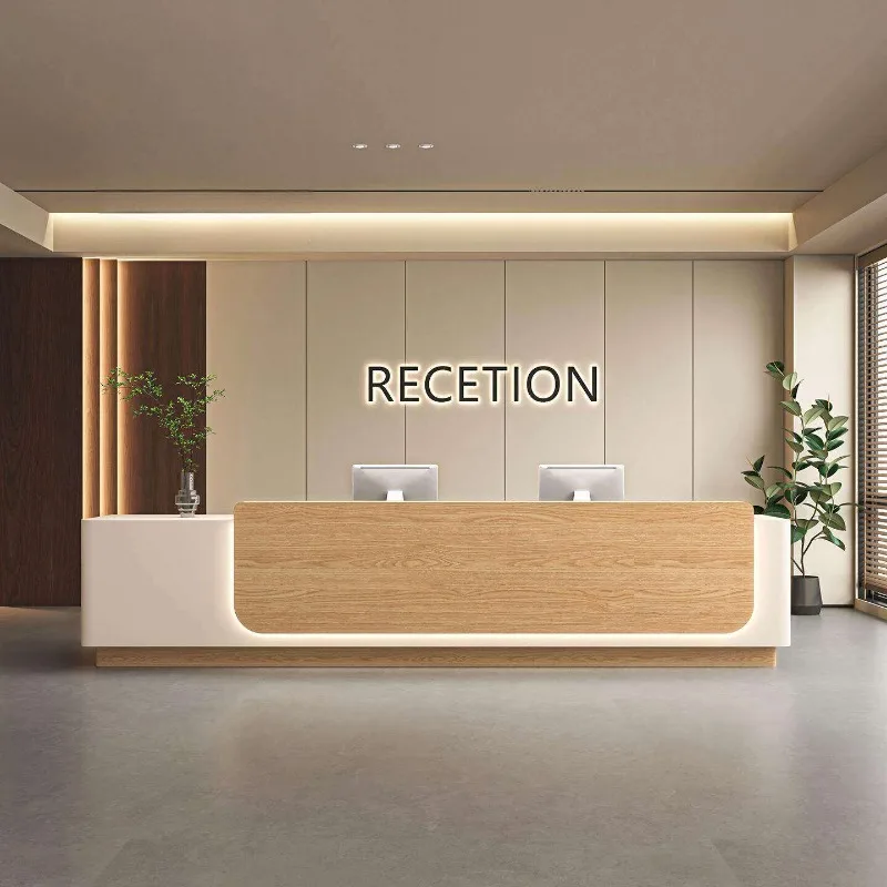 Luxury Beauty Reception Desks Salon Modern Best Company Design Reception Desks Long Organizers Scrivania Commercial Furniture