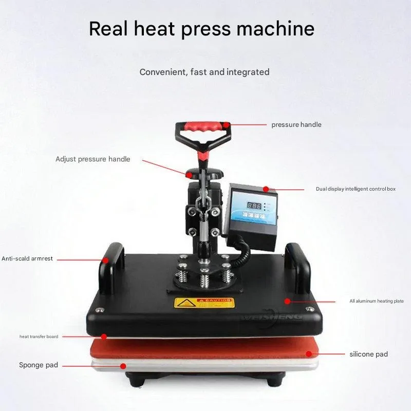 آلة الصحافة الحرارة الشريحة خارج تصميم متعدد الوظائف آلة نقل الصحافة الحرارة التسامي كومبو لتي شيرت قبعة القدح لوحة