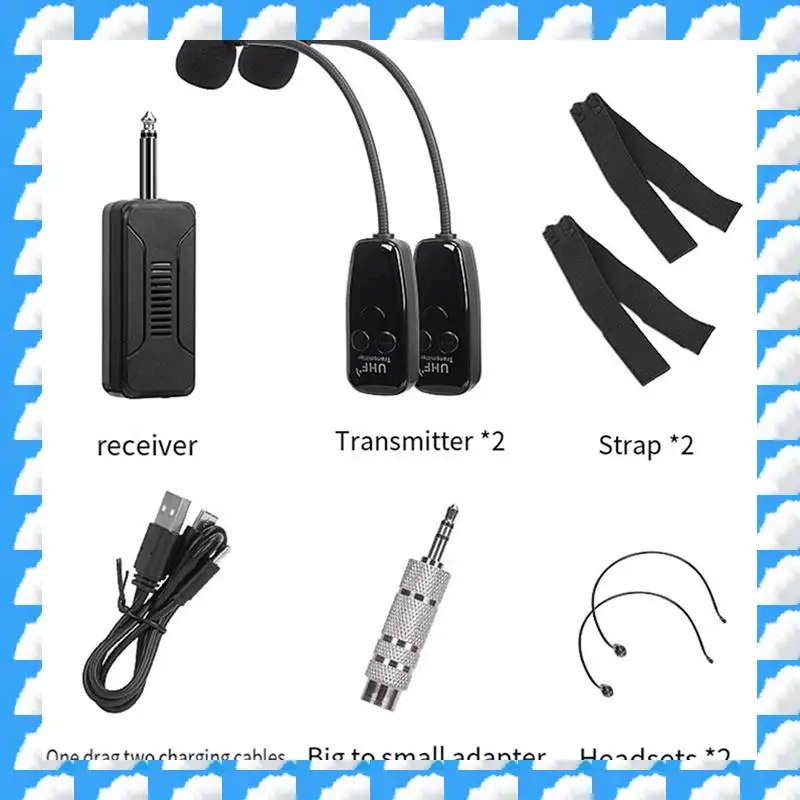 

ONGE Wireless Pickup For Erhu 1-To-2 Performance Professional Amplifier High Fidelity Instrument Wireless Microphone Clip, Durab