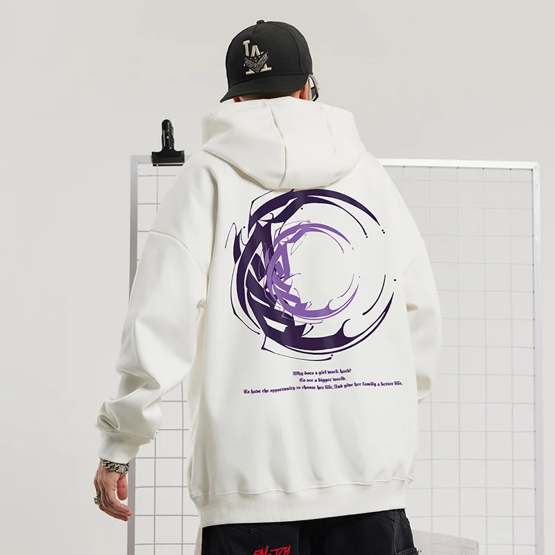 

Men Graphic Print Sweatshirts Harajuku Fashion Hoodies Couples Casual Oversized Hoodie Autumn Hooded Sudaderas hombre Pullovers