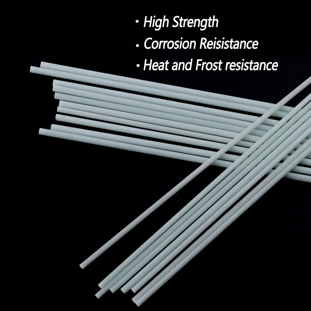 Bimoo 10/20 pz 0.8mm ~ 2.8mm bastone rotondo in fibra di vetro per calamari Jig gancio fai da te pesca galleggiante coda materiale attrezzatura da