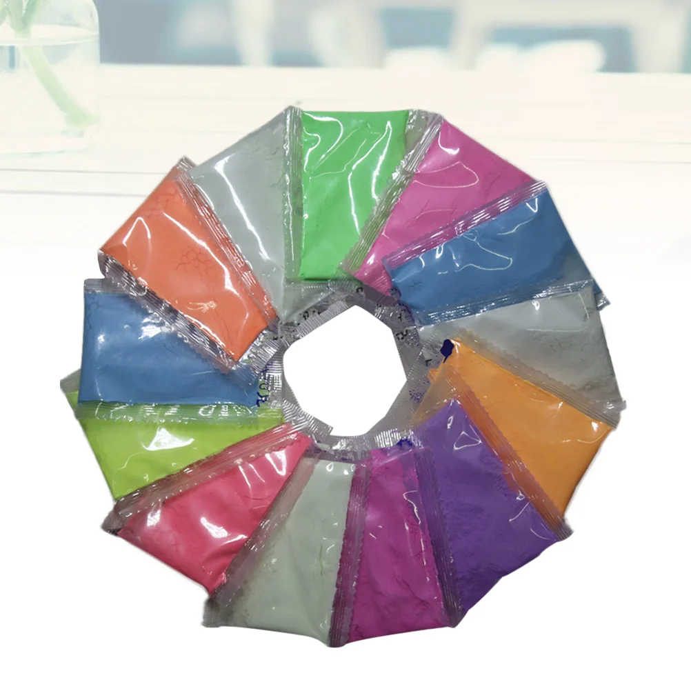 

8Pcs Night Glow Luminous Nail Powder Non-Radiative Waterproof Fluorescent Glitter Nail Art Decoration Dust Sparkle for Dark