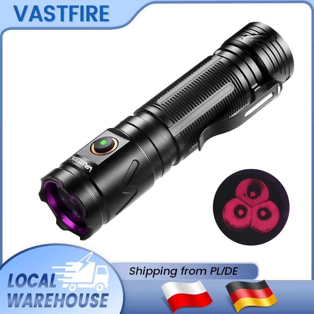 Magazzino UE, torcia portatile a raggi ultravioletti con 3 chip LED da 30 W e lunghezza d’onda di 365 nm, strumento multifunzione per la rilevazione della fluorescenza, ideale per testare la