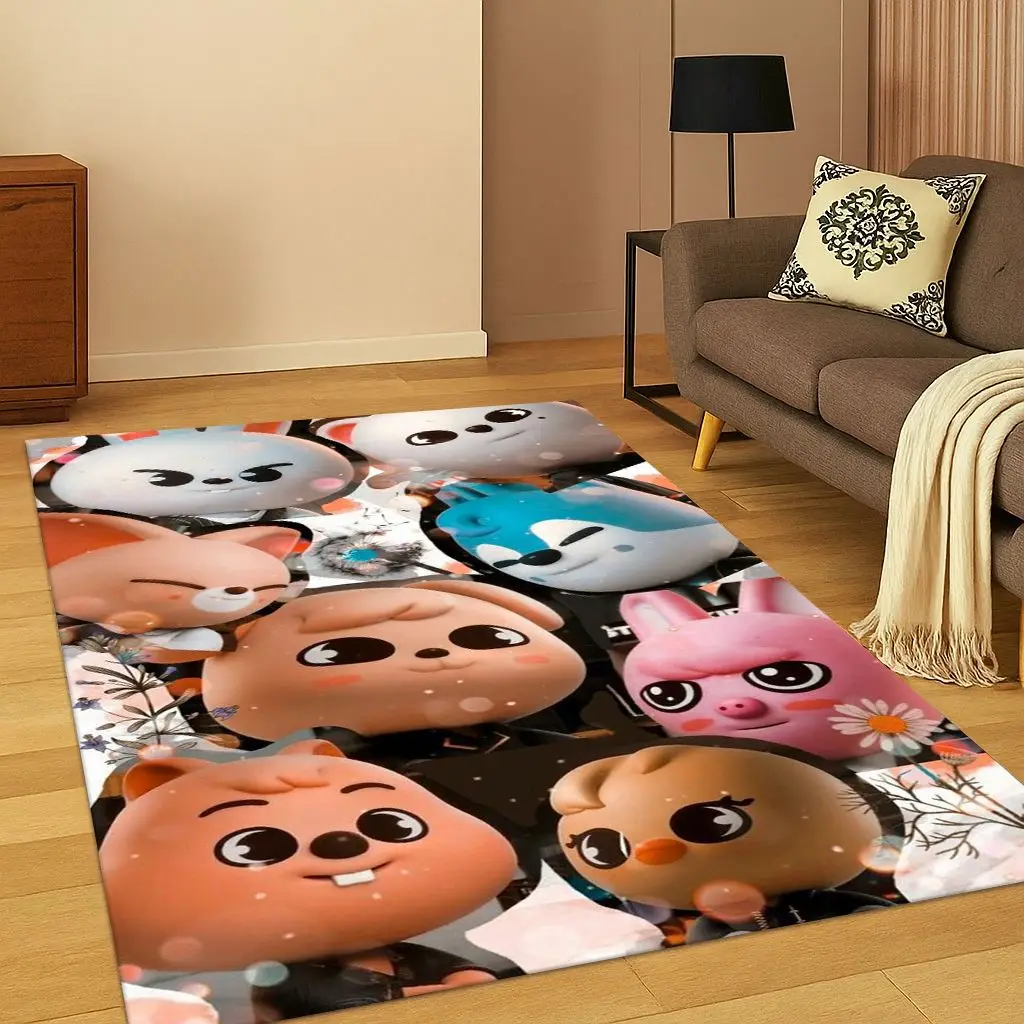 Kpop Star S-Stray Kids Hyunjin Carpet Rug for Bedroom Living Room Sofa Home Doormat Home Decor,Area Rug Non-slip Floor Mat Gift